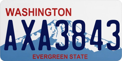 WA license plate AXA3843