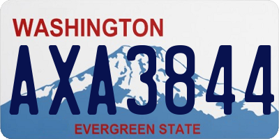 WA license plate AXA3844