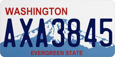 WA license plate AXA3845