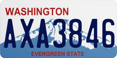 WA license plate AXA3846