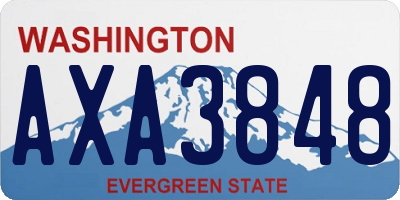 WA license plate AXA3848