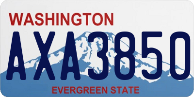WA license plate AXA3850
