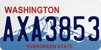 WA license plate AXA3853