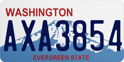 WA license plate AXA3854