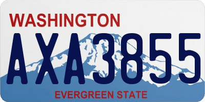 WA license plate AXA3855