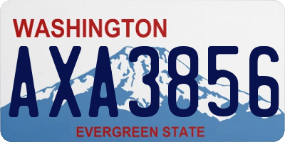 WA license plate AXA3856