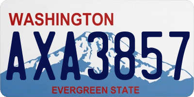 WA license plate AXA3857