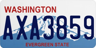 WA license plate AXA3859