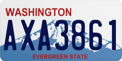 WA license plate AXA3861