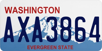 WA license plate AXA3864