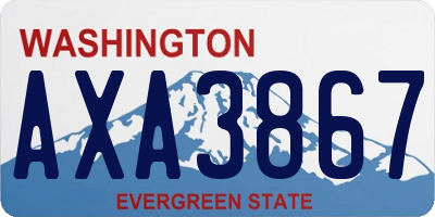 WA license plate AXA3867