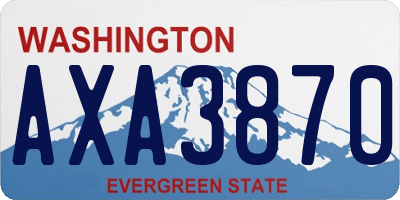 WA license plate AXA3870