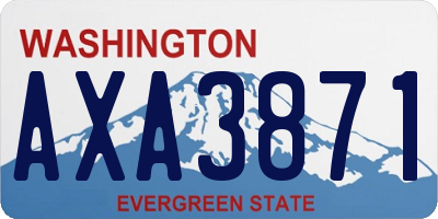 WA license plate AXA3871