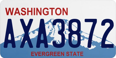 WA license plate AXA3872