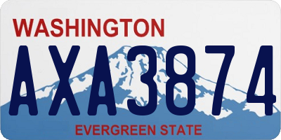 WA license plate AXA3874