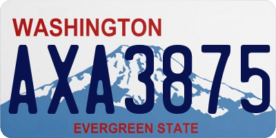 WA license plate AXA3875