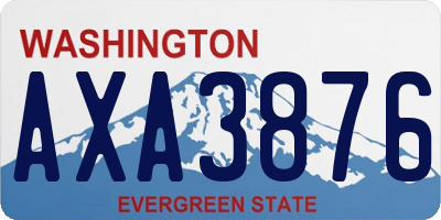 WA license plate AXA3876