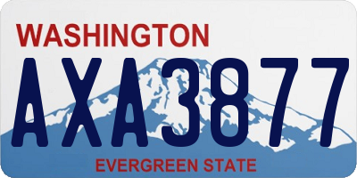 WA license plate AXA3877