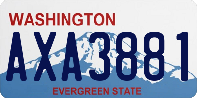 WA license plate AXA3881