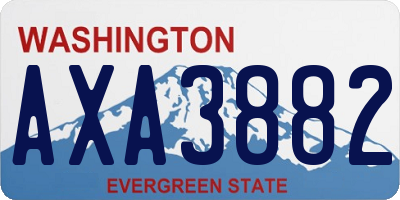 WA license plate AXA3882
