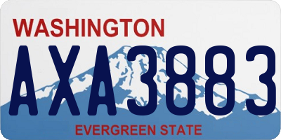 WA license plate AXA3883