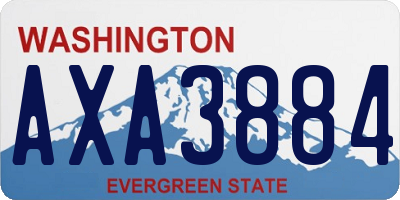 WA license plate AXA3884