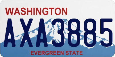 WA license plate AXA3885