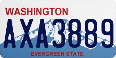 WA license plate AXA3889