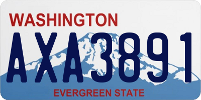 WA license plate AXA3891