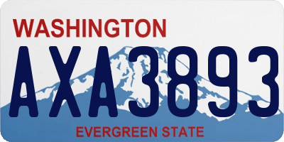 WA license plate AXA3893