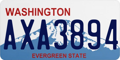 WA license plate AXA3894