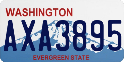 WA license plate AXA3895