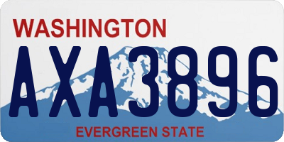 WA license plate AXA3896