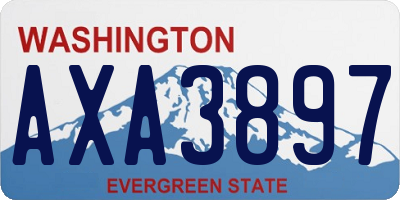 WA license plate AXA3897