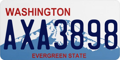 WA license plate AXA3898