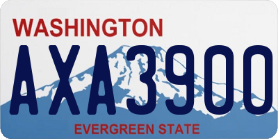 WA license plate AXA3900