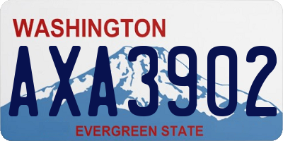 WA license plate AXA3902