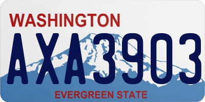 WA license plate AXA3903