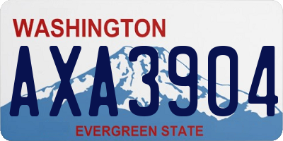 WA license plate AXA3904
