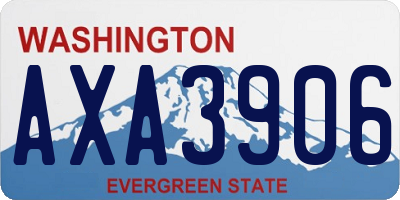 WA license plate AXA3906