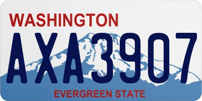 WA license plate AXA3907
