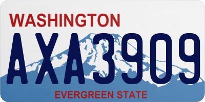 WA license plate AXA3909