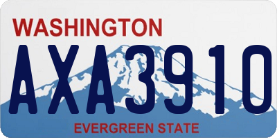 WA license plate AXA3910