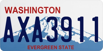 WA license plate AXA3911