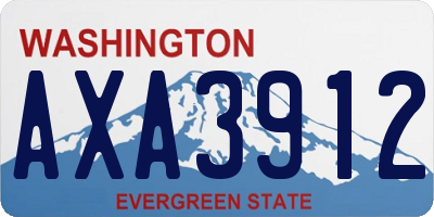 WA license plate AXA3912