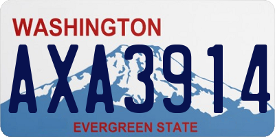 WA license plate AXA3914