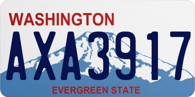 WA license plate AXA3917