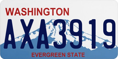 WA license plate AXA3919