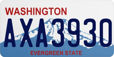 WA license plate AXA3930