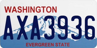 WA license plate AXA3936